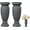 Gray, variant on Cemetery Vase, Resin Grave Vase Memorial Flowers Vases for Home Tabletop, Artificial or Fresh Flowers, Cemetery Grave Headstone Decorations (2Pcs, Grey), No Draining Holes