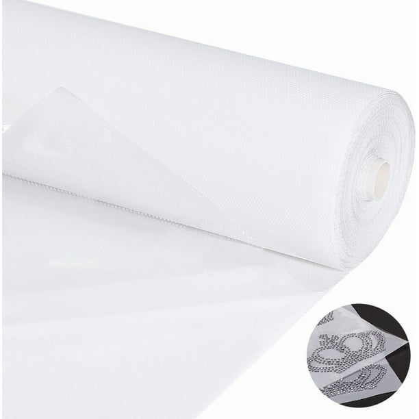 Rollo de papel de transferencia de cinta termoadhesiva para pedrería de 10 m x 32 cm (32,8 pies x 12,6 pulgadas) para transferir diseños a prendas y telas. Grosor: 0,3 mm.