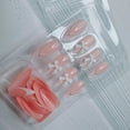 thumbnail image 6 of 24 Pcs Pink Almond Press on Nails Medium Fake Nails with Glue Reusable False Nails with 3D Flower Butterfly Design Stiletto Nails Acrylic Nail Press ons Spring Nails for Women Nail Art Decorations, 6 of 6