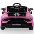 thumbnail image 7 of CIPACHO Licensed Lamborghini 24V Kids Electric Car, 2 Seater Ride On Car for Kids with Remote Control, LED Lights, Music, USB, High-Low Speed, Drifting, Pink, 7 of 7