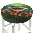 thumbnail image 3 of Balery Tree Frog Fundas de asiento para taburete de bar redondo de tela de terciopelo ajustables que protegen de arañazos y manchas para sillas de 14 a 17 pulgadas.-13 inch, 3 of 7