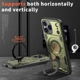 thumbnail image 6 of MYKOMI Magnetic Case for iPhone 17 Pro Max,Military Grade Protection Heavy Duty Shockproof with Rotating Ring Kickstand Case Cover for iPhone 17 Pro Max, 6 of 6