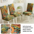 thumbnail image 5 of Set of 4 Artistic Paisley Bohemian Dining Chair Covers Vintage Floral Ethnic Retro Colorful Pattern Washable Polyester Stretch Slipcovers Removable Protector for Elegant Spaces, 5 of 7