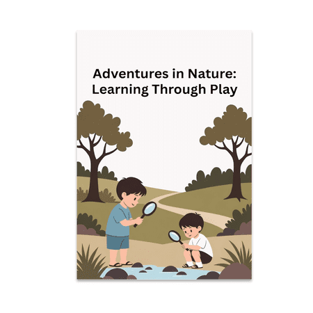 Adventures in Nature: Learning Through Play - Kids Nature Exploration - 13x19 Poster Print