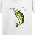 thumbnail image 4 of Inktastic Leaping Bass Fish Youth T-Shirt, 4 of 5