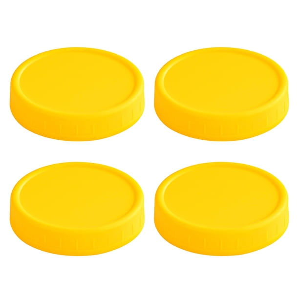 Tapas para tarros Mason de boca ancha de 86 mm, reutilizables, a prueba de fugas, aptas para lavavajillas, de grado alimenticio, con sellado superior, 4 unidades