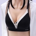 thumbnail image 4 of Yajisi Wireless Nursing Bra V Shape Breastfeeding Breathable Maternity Bra Front Button Black M (34/75, 13.78 inches / 35 cm length), 4 of 9