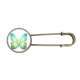 thumbnail image 1 of Hoja verde mariposa con estampado floral EsES Broche De Broche De Metal Antiguo Unbranded M, 1 of 3