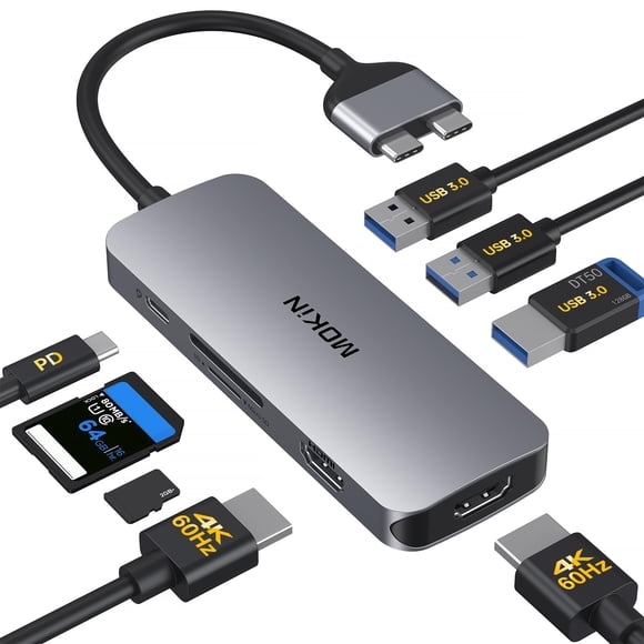 Estación de acoplamiento MoKin para MacBook Pro/Air con 2 HDMI 4K @60Hz