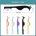 thumbnail image 3 of Eyelash Extension Tweezers Double-end Stainless Steel Eye Lash Applicator With Comb, 3 of 5