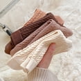 thumbnail image 6 of 3 Pairs Mid-Crew Cable Knit Socks with Ruffle Cuffs Soft Stretchy Vintage-Inspired Design, 3 PK-ivory, 6 of 6