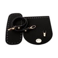 thumbnail image 3 of Cuero de PU con bolsa con orificio, accesorio DIY para bolso, bolso de hombro, fabricación de bolsos Negro, 3 of 10