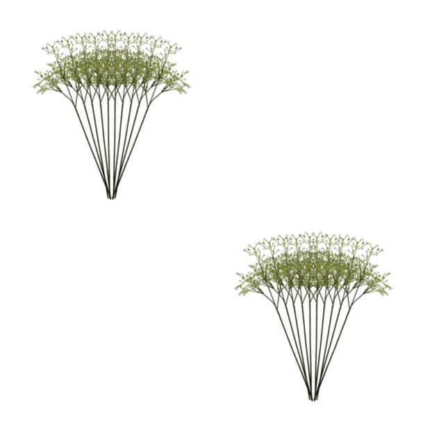 Billuyoard 10 Piezas de Flores Artificiales Gypsophila Ramo Decoración del Hogar Blanco 2Conjunto