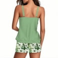thumbnail image 5 of fartey Women Floral Printed Swim Tankini Vintage Casual Tummy Control Hollow out Back Tank Tops Tunic Comfy Sleeveless No Bottom Beach Swimsuits Top, 5 of 6