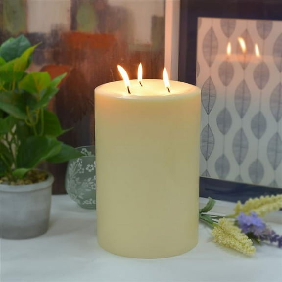 Jeco CPZ-183 6 x 9 in. Pillar Candle, Ivory