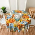 thumbnail image 2 of Fall Round Tablecloth 60Inch Autumn Pumpkin Sunflower Circle Table Cloth Colorful Thanksgiving Decorative Reusable Heat Resistant Table Cover for Kitchen Dining Holiday Farmhouse, 2 of 6