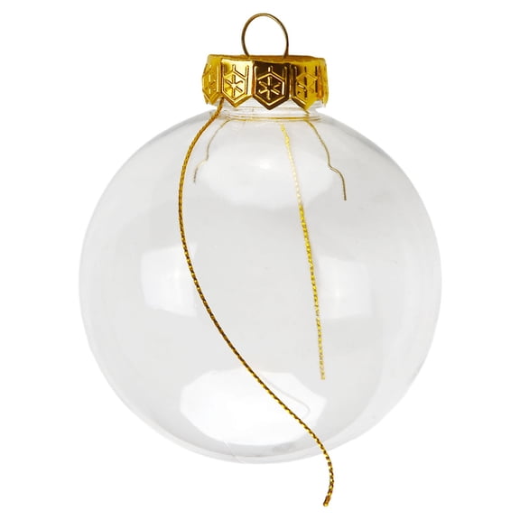 JUANCHENG 12pcs 6/8/10CM Christmas Transparent Ball Plastic Fillable Bauble Xmas Tree Hanging Ornaments Decoration For Home Wedding Party 8cm