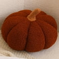 thumbnail image 5 of Hwkond Decorative Pillows, Inserts & Covers Pumpkin Pillow Halloween Toy Cushion Knitted Wool Style Pumpkin Living Room Sofa Cushion,Brown, 5 of 5