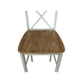 thumbnail image 4 of International Concepts Wood Cross Back Bar Height Stool - 30" Seat Height - Distressed Hickory/Stone, 4 of 10