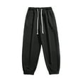 thumbnail image 2 of LSLJS Men's Sport Pants Solid Elastic Waist Trousers Tracksuit Pants with Pockets, 2 of 5