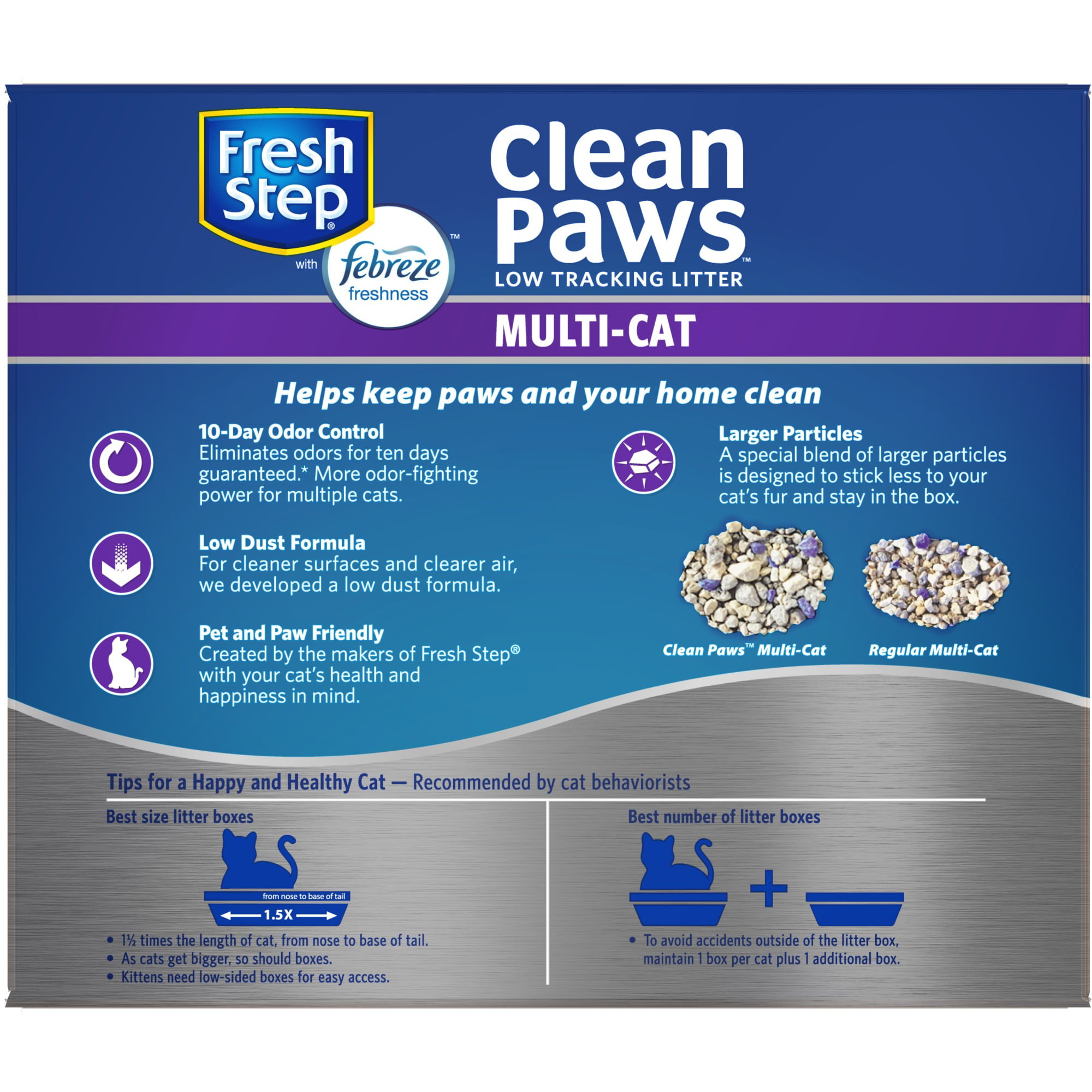 Fresh Step Clean Paws Multi-Cat Scented Litter with Febreze Clumping Cat  Litter, 22.5 lb - Fry's Food Stores