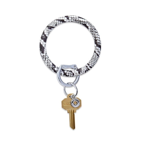Oventure, The Original Bracelet Keychain, Silicone Big O Key Ring - Print Collection (Tuxedo Snakeskin)