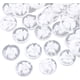thumbnail image 1 of Botones de flores transparentes de 14 mm, 250 unidades, 1 agujero, de resina blanca, acrílicos, redondos, translúcidos, a granel, 1 of 5