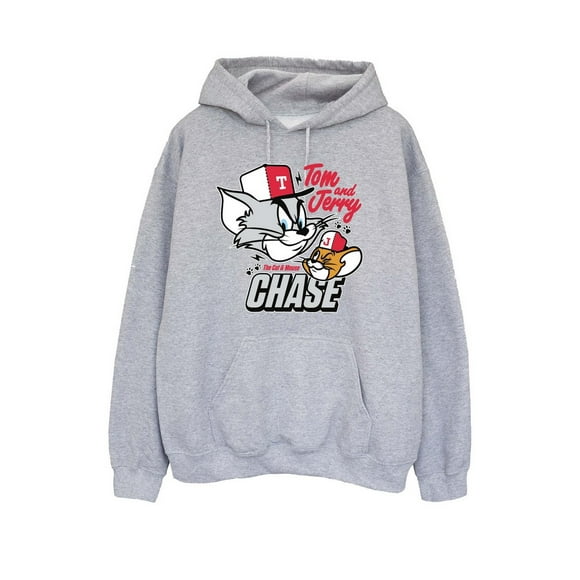 Tom and Jerry Womens Cat & Mouse Chase Heather Hoodie