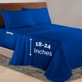 thumbnail image 1 of Microfiber Three Line Embroide Softest Piece Bed Sheet Set Wrinkle and Fade Queen, 1 of 7