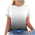 thumbnail image 4 of Valentine's Day Savings Clearance 2024! TAGOLD Summer Tops for Womens, Women's Short Sleeves Print Casual Tops Pullover Blouse T-shirt, 4 of 5
