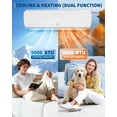 thumbnail image 4 of 9000 BTU Mini Split Air Conditioner, Ductless Inverter Heat Pump with Heating & Cooling, 19 SEER2 Energy Efficient, Ultra-Quiet Wall Mounted AC for Rooms up to 450 Sq.Ft, 4 of 7
