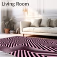 thumbnail image 2 of ODIKA 8' x 10' Machine Washable Non-Slip Area Rug, Geometric Diamond High Traffic Rug, Pink, 569531, 2 of 7