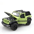 thumbnail image 3 of Vehículo todoterreno Wrangler convertible 1/36, metal fundido a presión, juguete para niño, cuatro puertas que se pueden abrir, función extraíble,convertible  naranja, 3 of 7