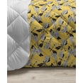 thumbnail image 3 of Leaf Down Alternative Comforter, Watercolors Green Tea Leaves and Branches Lines and Patterns Contemporary Art, Microfiber Quilt for All Season, 5 Sizes, Green Ecru, by Ambesonne, 3 of 3