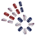 thumbnail image 6 of Yoyauz July 4th Nail Ironing Short Square Independent Day Holiday Nail Fitting US Flag Design Acrylic Nail Set for Women 24 Piece Nail Stickers, 6 of 8