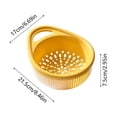 thumbnail image 3 of TAROFISH 1PC Double-Layer Colander Bowl 8.46 Inch Kitchen Strainer with Draining Basket for Pasta Fruits Vegetables Multi-purpose Food Storage Container,Green, 3 of 5