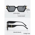 thumbnail image 5 of 1pc Unique Polygonal Plastic Men's Fashion Eyeglasses In Cool Hip-hop Rock Style, Suitable For Daily Use, 5 of 5