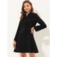 thumbnail image 3 of Abrigo de invierno Allegra K de manga larga acampanado con botonadura sencilla para mujer Negro XL, 3 of 6