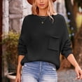 thumbnail image 4 of Puntoco Suéter Sudadera De Mujer Suéter De Punto De Cuello Alto De Color Sólido con Bolsillo Liquidación De Navidad Puntoco Puntoco-5046, 4 of 5
