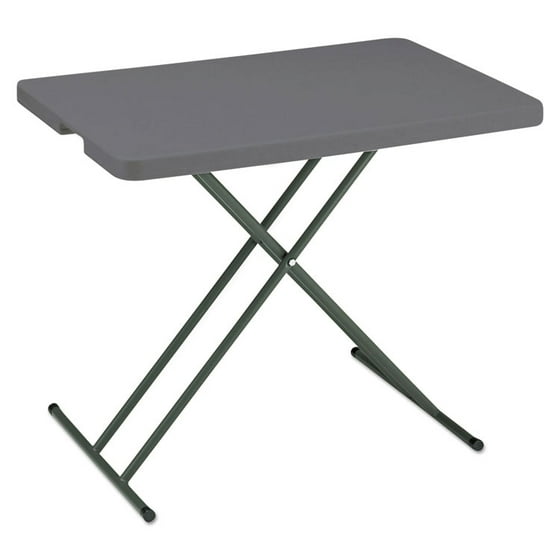 Indestructables Too 1200 Series Resin Personal Folding Table 30 X 20 Charcoal