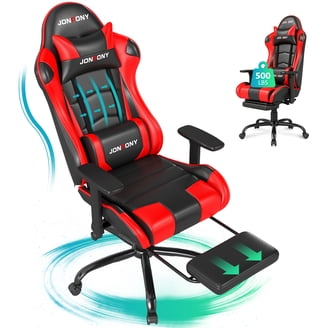 Hanover Commando White, Black & Red Ergonomic Racer Gaming Chair