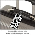 thumbnail image 3 of Square 2Pack PU Leather Cow Print Cruise Luggage Tag with Privacy Cover and Name ID Tag for Travel Handbags Backpacks Luggage Tags, 3 of 6
