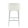 thumbnail image 5 of Fran Contemporary Counter Stool In Chrome Metal And Cream Velvet - Set Of 2, 5 of 7