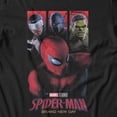 thumbnail image 3 of Marvel Spider-Man Brand New Day Men's Action Pose Web Distressed T-Shirt (Black, S-XXXL), 3 of 4