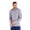 Heather Gray, variant on Men's Hooded White LS Sun Shirt , L