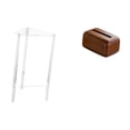 thumbnail image 1 of Mesita De Noche Minimalista De Acrílico Transparente Con Organizador De Servilletas Y Porta Pañuelos De Polipropileno, Rectangular, Multifuncional, Moderna, Para Sala De Estar, Hogar,, 1 of 8