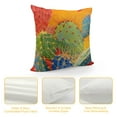 thumbnail image 4 of Chilfamy Summer Style for Home Couch Decor Tropical Succulent Plants Cactus Throw Pillow Cushion Covers Oil Painting Prickly Pear Pillow Cases 12x12in, 4 of 5