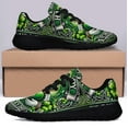 thumbnail image 3 of St Patrick's Day Claddagh Symbol and Shamrocks Shoes Sneakers for Women Men Black Size 7.5, 3 of 7