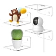 thumbnail image 1 of 4 estantes acrílicos de pared con soporte para mini altavoces, estantería para decoración del hogar, dormitorio, objetos de colección y marcos, 1 of 8