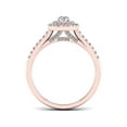 thumbnail image 4 of 1/2 Carat T.W. Diamond 10kt Rose Gold Double Halo Engagement Ring, 4 of 5